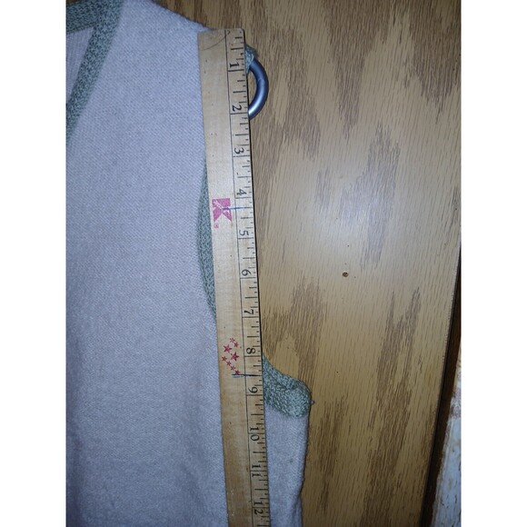 Cabela's Zip Up Vest 100% Wool Beige Floral Embroidery Women Size Medium Vintage - Picture 8 of 16